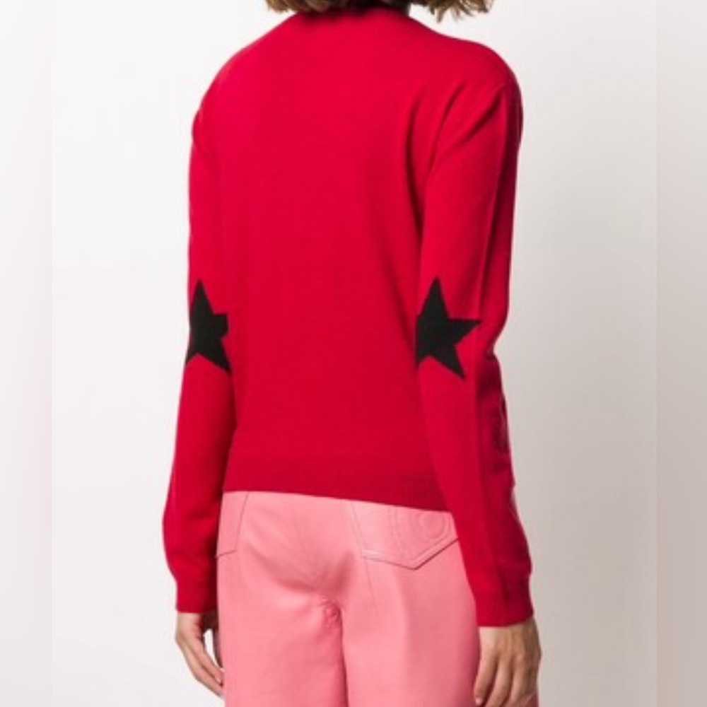 Scotch & Soda Red Sweater with Black Star Accents